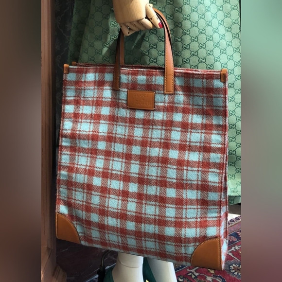 RARE! Authentic NIB Gucci Garden FLORENCE  Tweed Leather Tote Bag - Picture 3 of 13